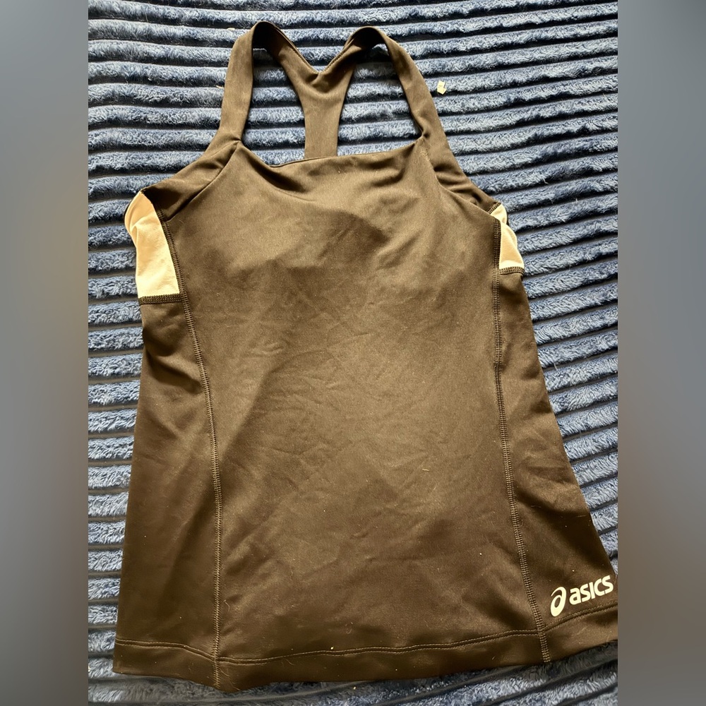 Asics Black and White Rally Tank